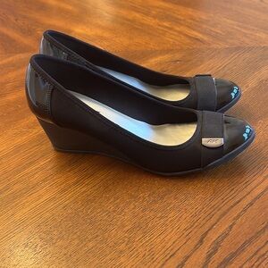 Black Anne Klein sport wedge heels